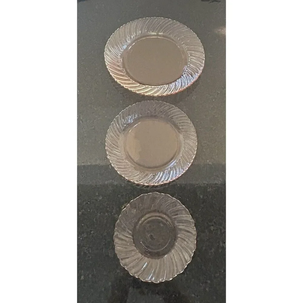 Vintage 3 Mexico‎ ForteCrisa Pink Depression Glass Place Setting